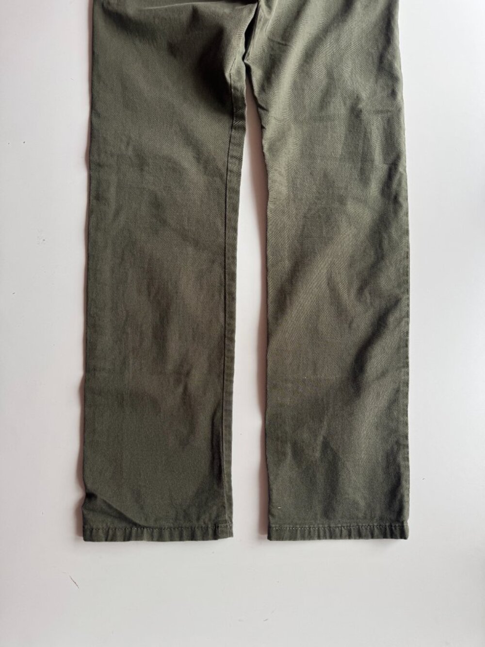 NAKED & FAMOUS Khaki Green Stretch Twill Slim Chino Pants, Size 30 - Picture 12 of 15